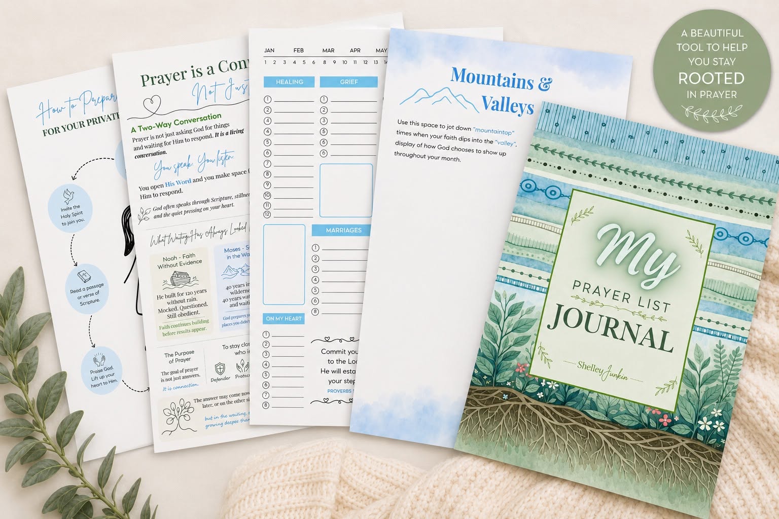 The Rooted Tool Shed Prayer List Journal